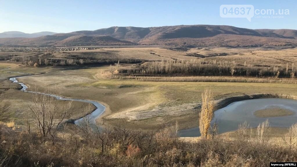 Білогірське  водосховище, листопад 2019 року.